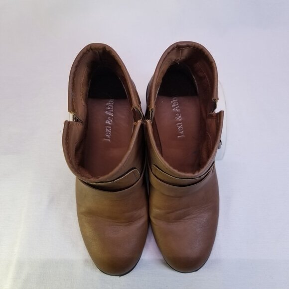 Lexi & Abbie Women's Tan Vegan Leather Ankle Booties Round Toe Size 6 - Picture 7 of 8